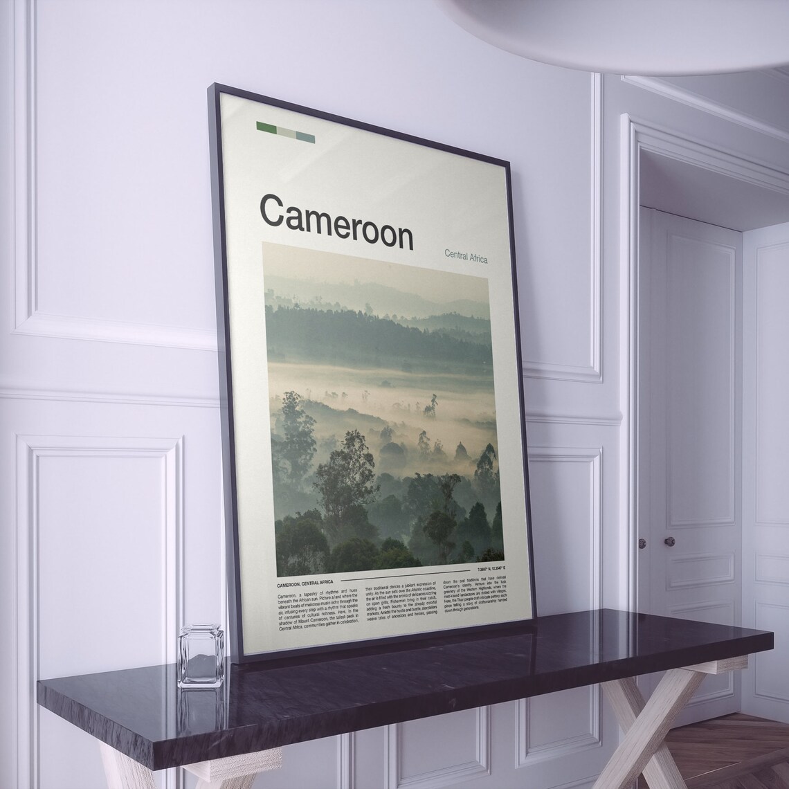 Cameroon Central Africa Misty Rainforest Dawn Landscape Photography Poster - Image 2