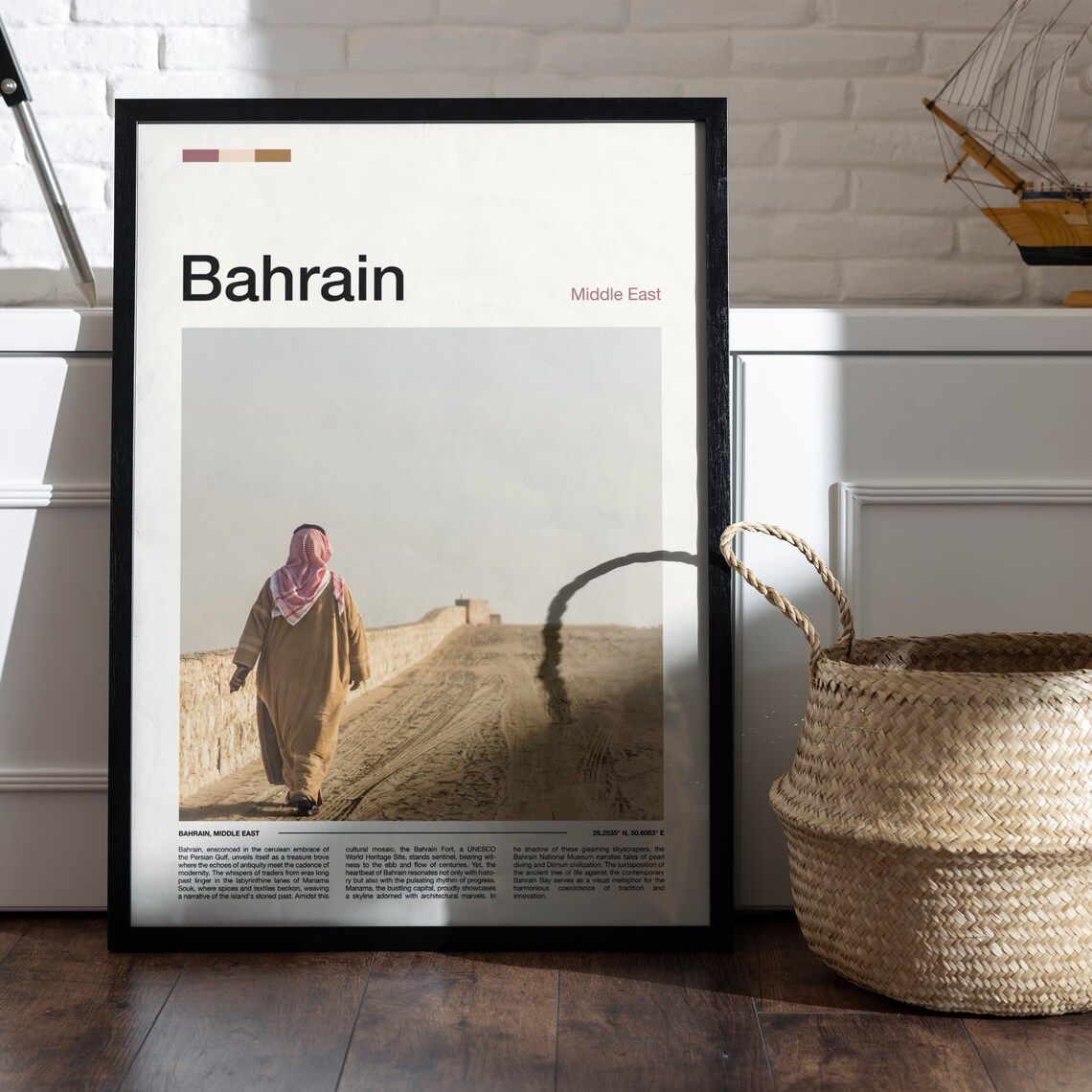 Bahrain Middle East Desert Traveler Traditional Photography Poster - Image 5