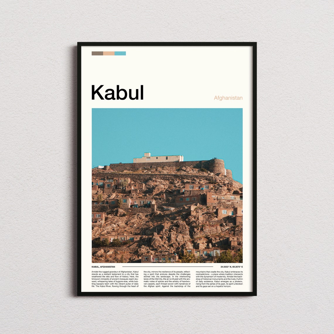 Kabul Print Kabul Poster Kabul Wall Art Afghanistan Art Print Kabul Photo Traveler Gifts Travel Poster