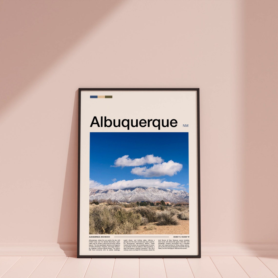 Albuquerque New Mexico Sandia Mountains Snow Peak Travel Poster - Image 4