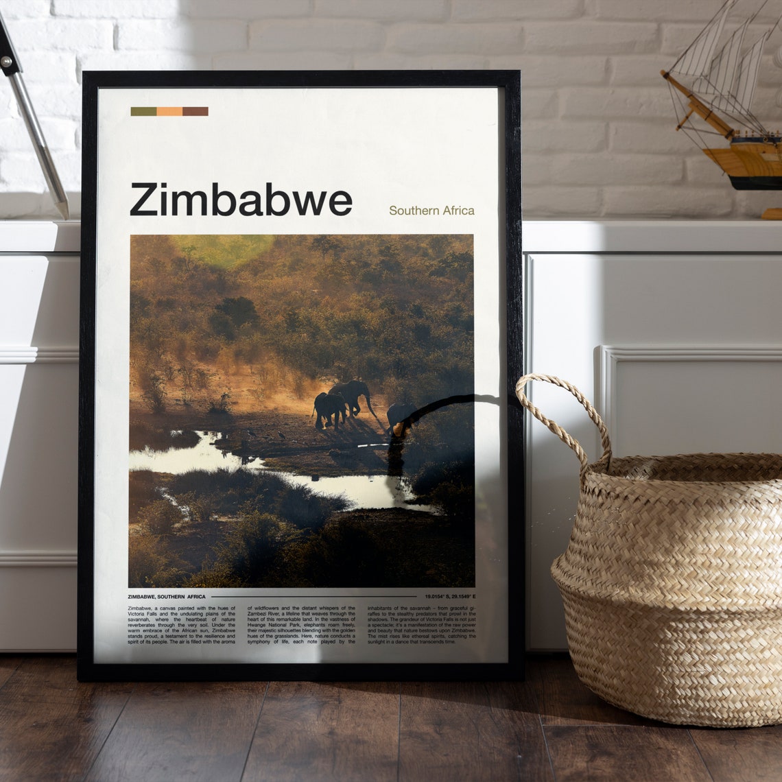 Zimbabwe Print Zimbabwe Poster Zimbabwe Wall Art Zimbabwe Art Print Zimbabwe Photo Travel Poster Traveler Christmas Gift - Image 5