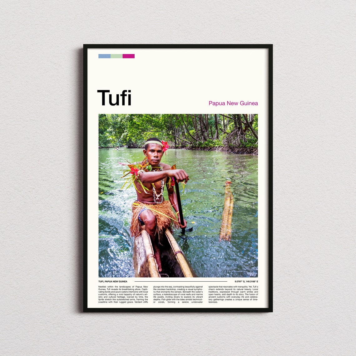Tufi Print Papua New Guinea Poster Tufi Wall Art Tufi Art Print Tufi Photo Papua New Guinea Gifts