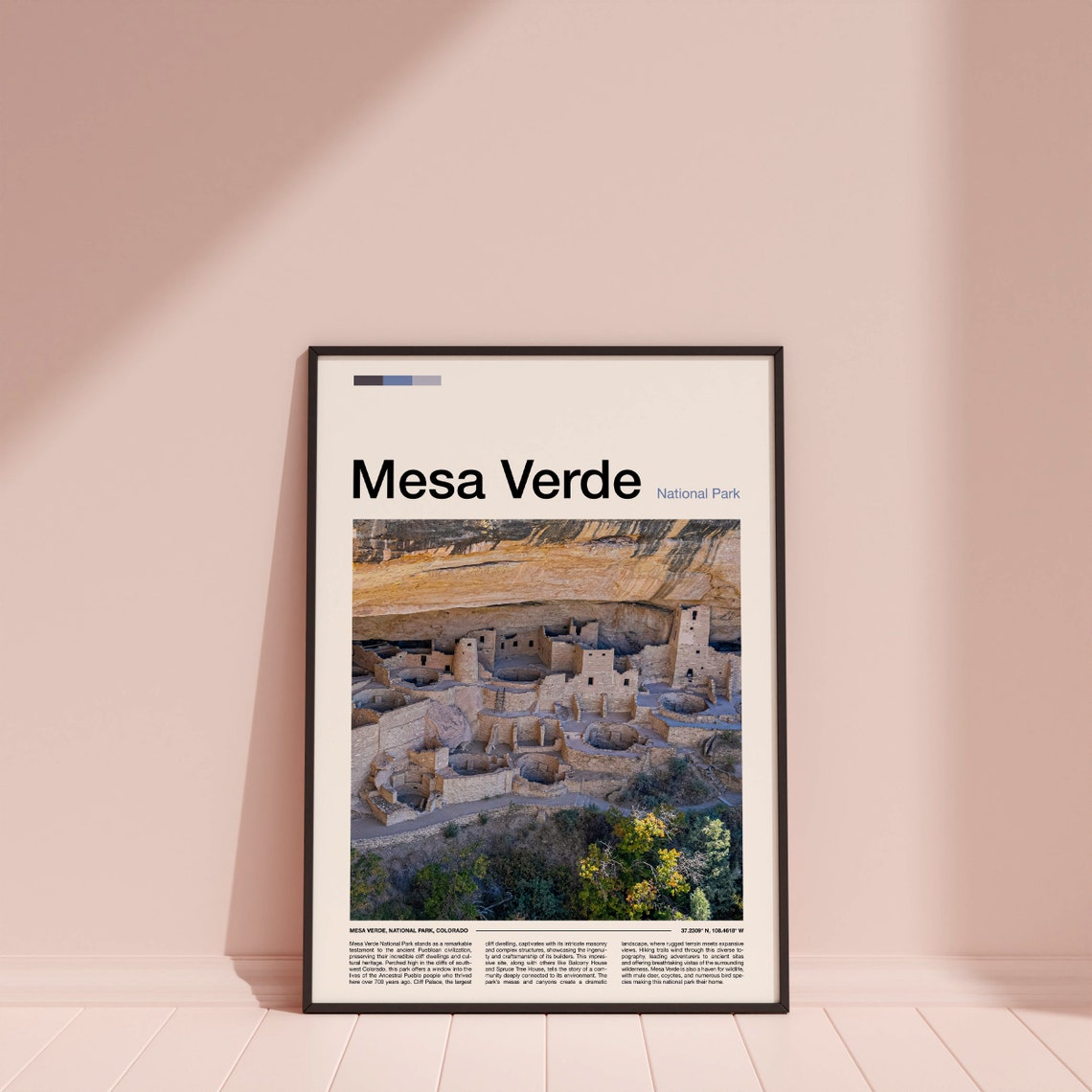 Mesa Verde National Park Cliff Palace Ruins Colorado Travel Poster - Image 4