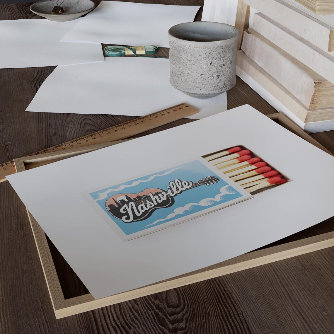 Nashville Matchbox Print Nashville Print Nashville Poster Nashville Wall Art Nashville Art Print Nashville Gifts - Image 3