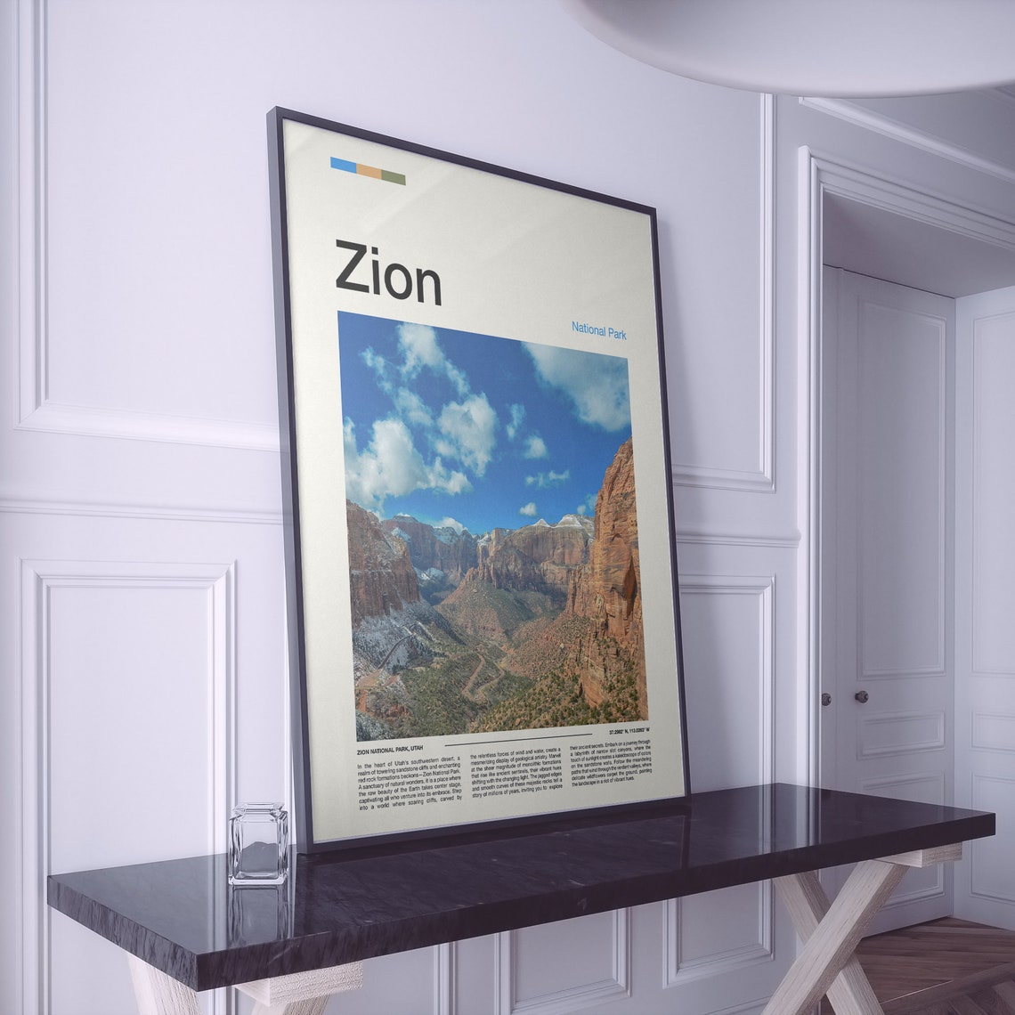 Zion National Park Utah Red Rock Canyon Valley Landscape Poster - Image 2