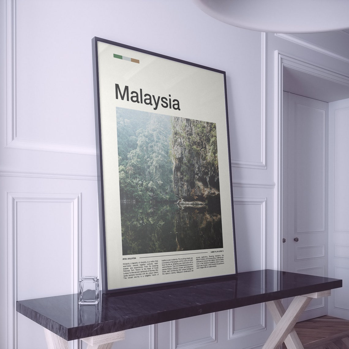 Malaysia Ipoh Jungle Gorge Mirror Water Tropical Forest Poster - Image 2
