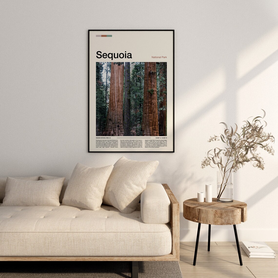 Sequoia National Park California Giant Redwood Trees Forest Poster - Image 3