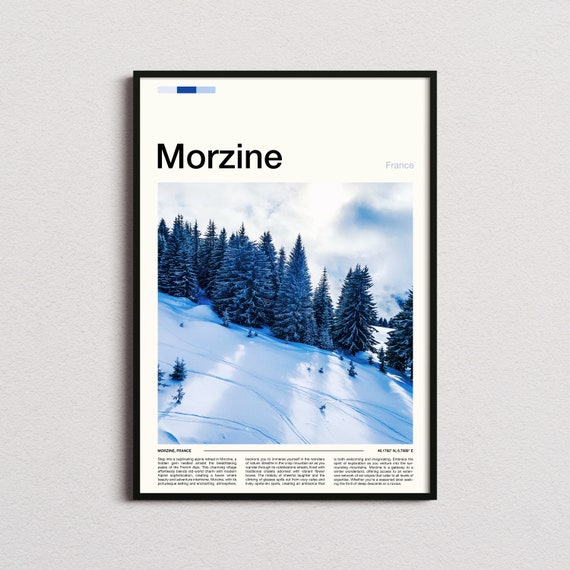Morzine Print Morzine Poster Morzine Wall Art France Art Print Morzine Photo Ski Resort Print Skiing Prints