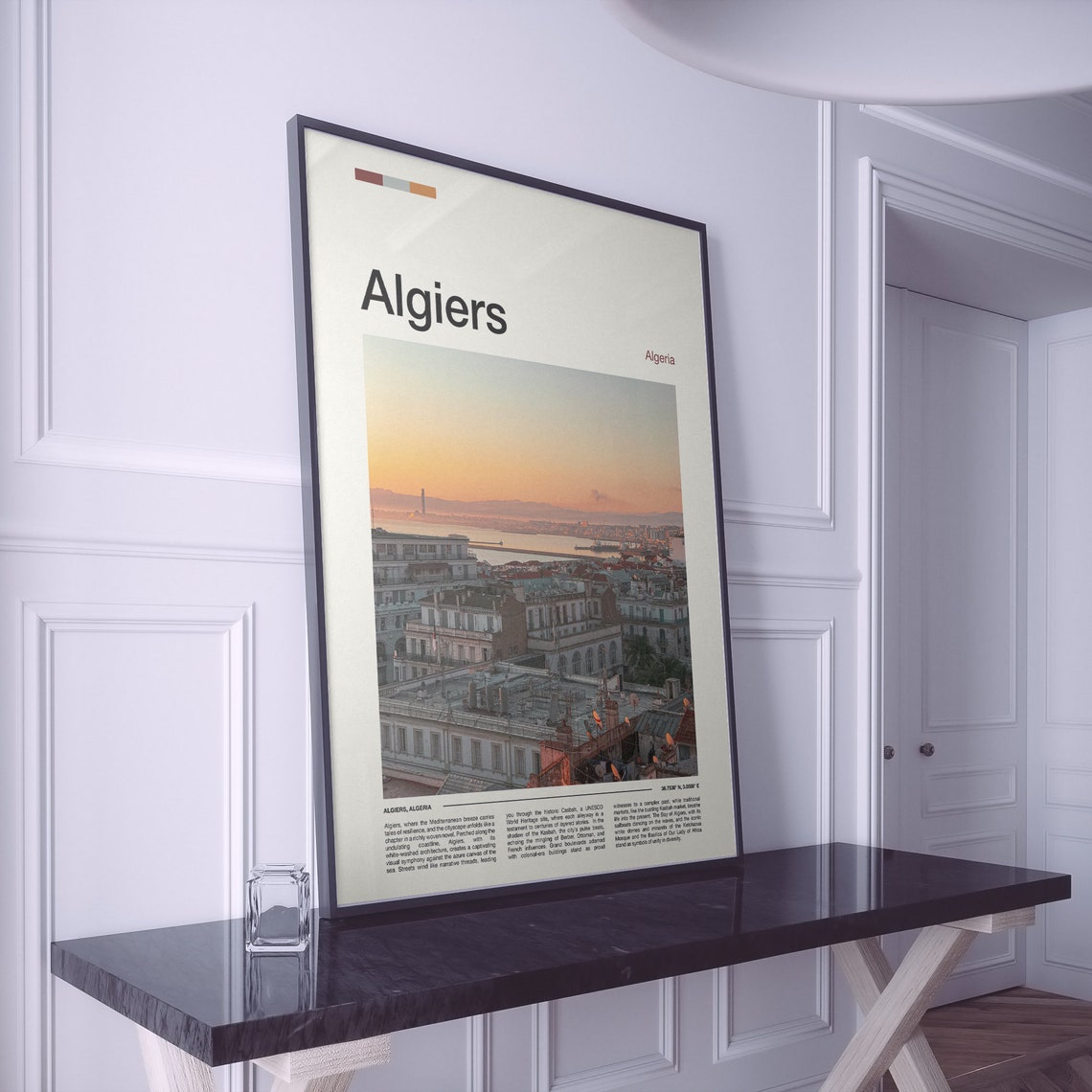 Algiers Algeria Sunset Rooftops Harbor Cityscape Photography Poster - Image 2