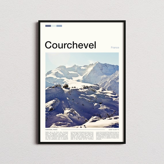 Courchevel France Luxury Alpine Ski Resort Snow Peaks Poster