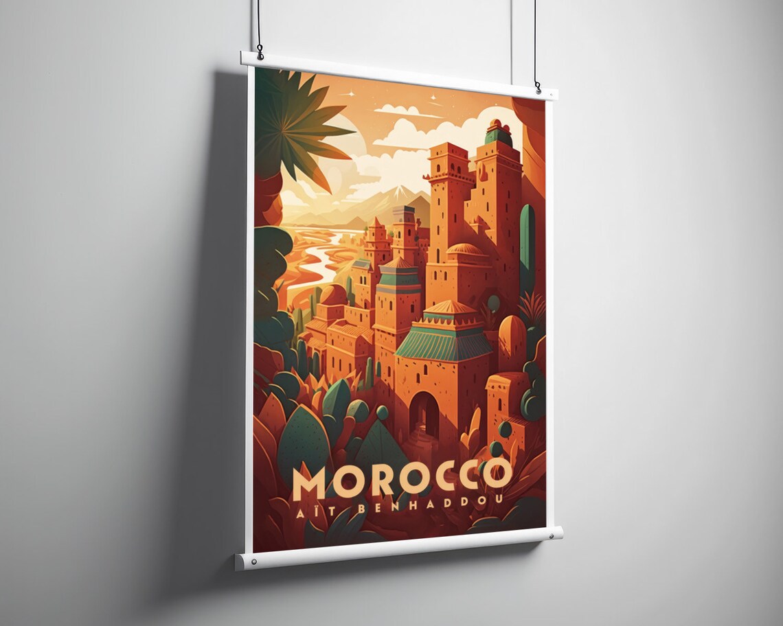 Marrakesh Morocco Travel Poster, Watercolor Art Print - Image 3
