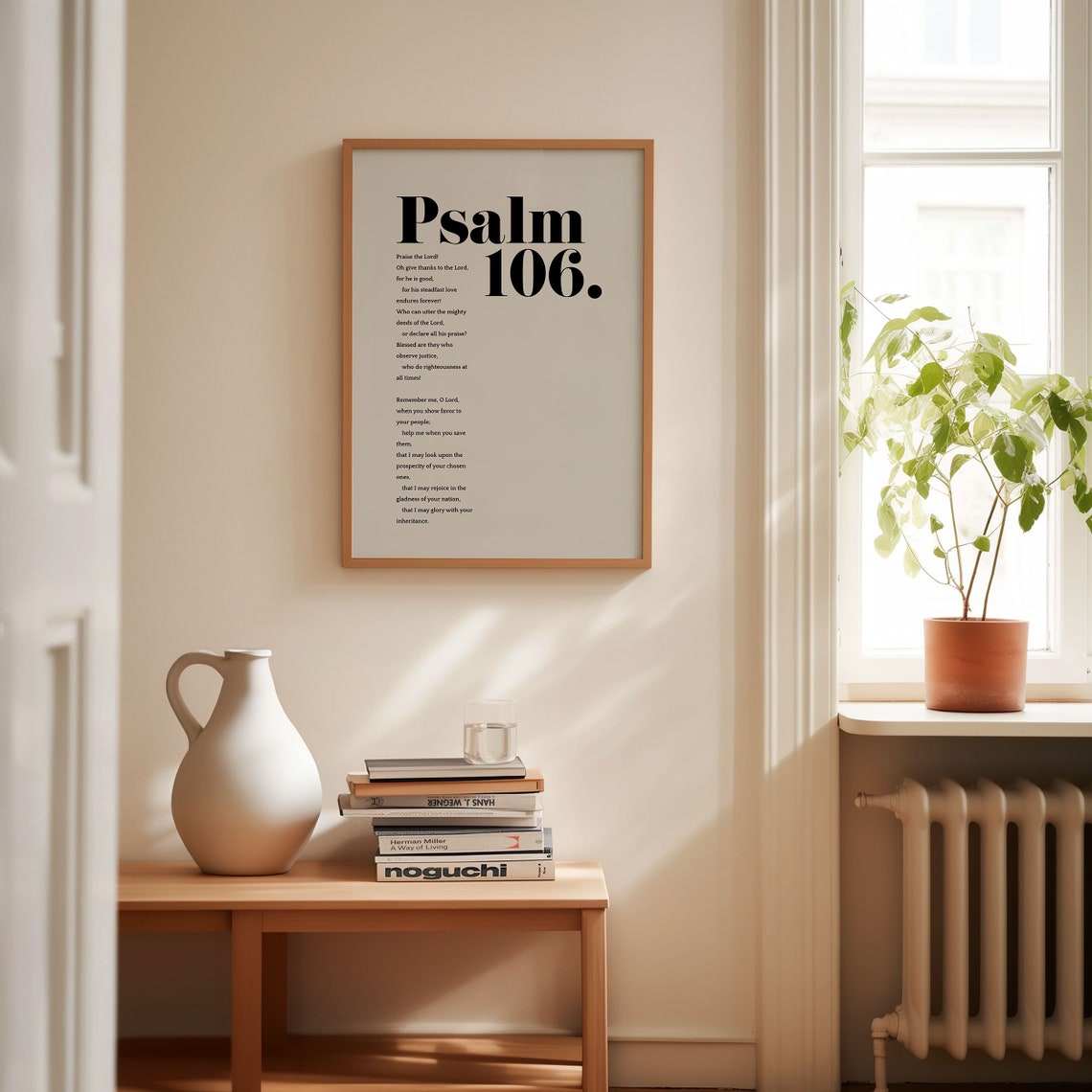Psalm 106 Give Thanks To The Lord Full Text Bold Bible Verse Wall Art - Image 5