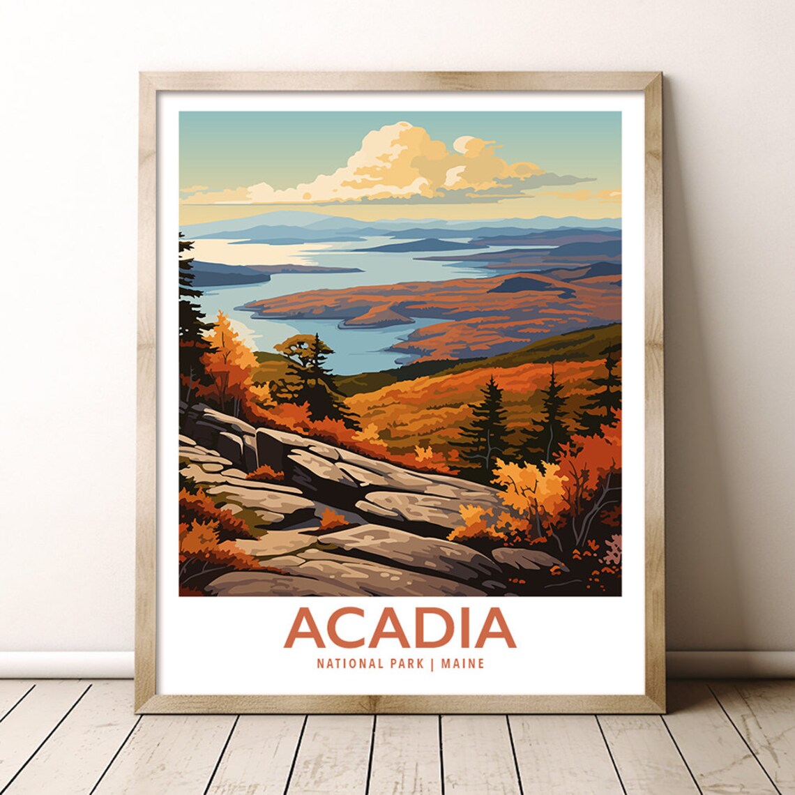 Acadia National Park Maine Travel Poster