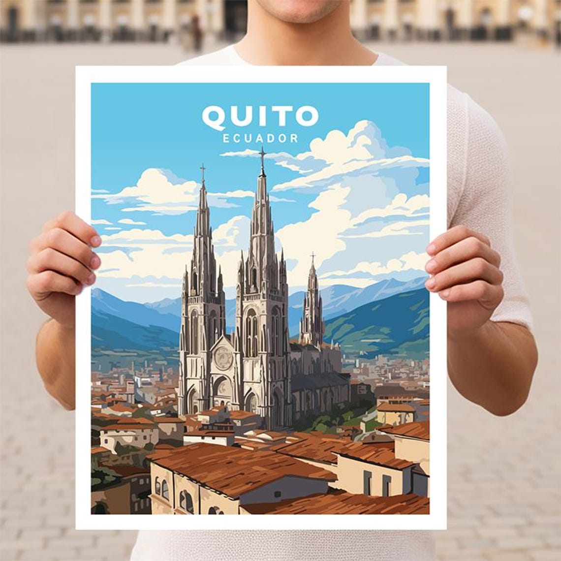 Quito Ecuador Travel Wall Art Poster Print