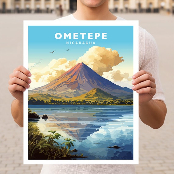 Ometepe Nicaragua Travel Wall Art Poster Print