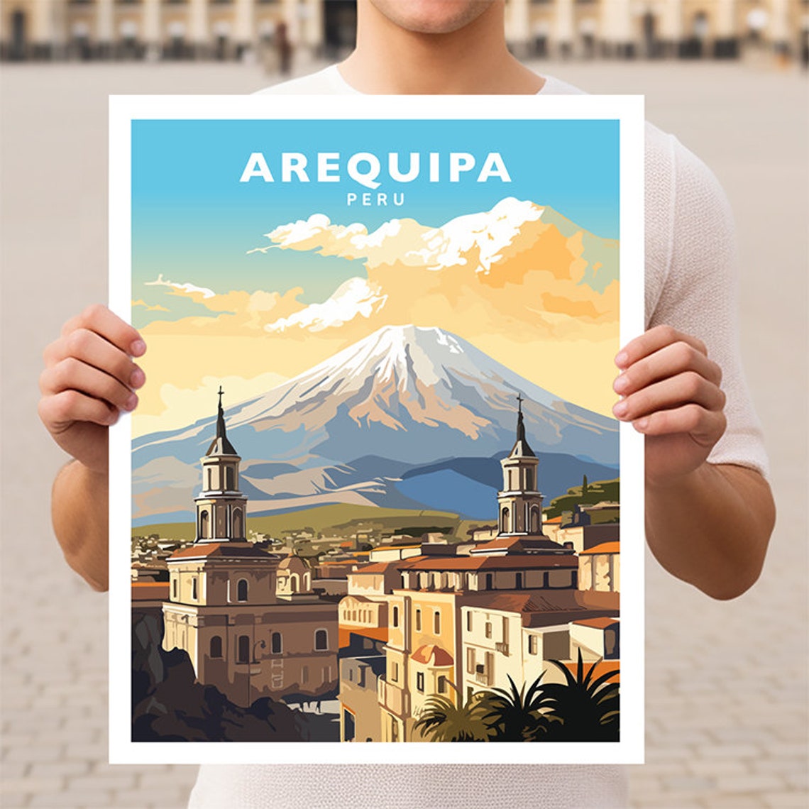 Arequipa Peru Travel Wall Art Poster Print