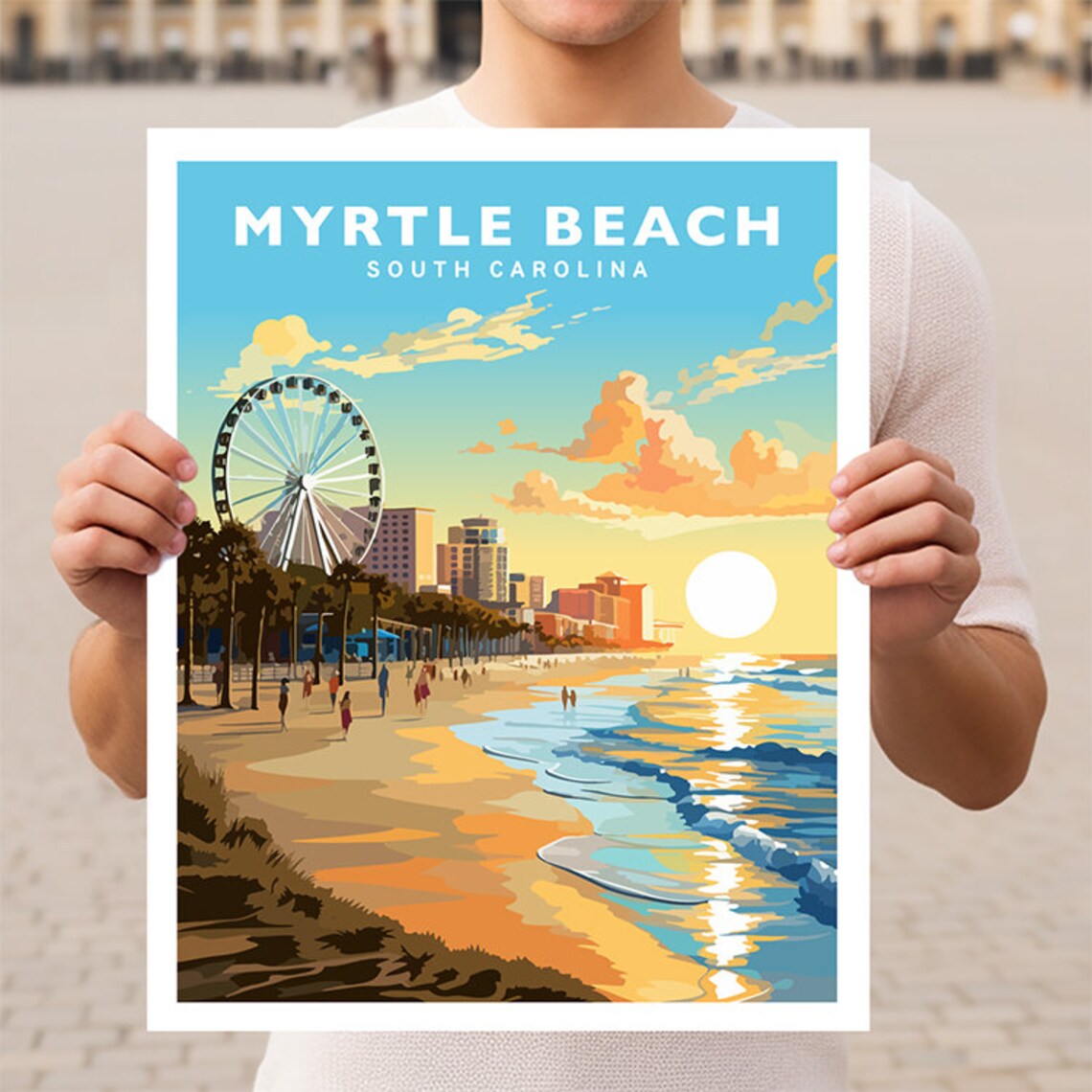 Myrtle Beach South Carolina Travel Poster