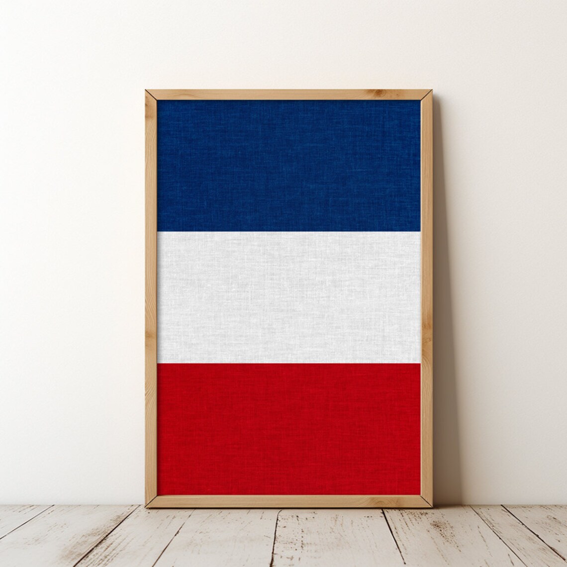 France Tricolor Flag Fabric Texture French National Pride Print