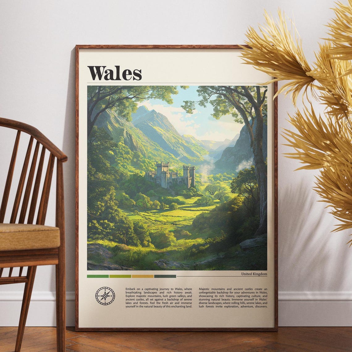 Wales Travel Print Wales Travel Poster Welsh Wall Art Wales Landscape Print Wales Travel Gift Coastal Art Print Wales Travel Gift