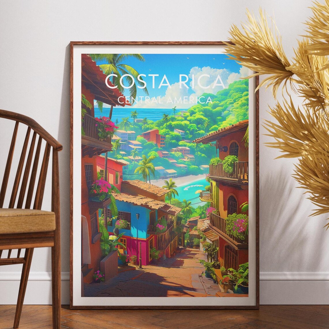 Costa Rica Travel Print Central America Poster Wall Art