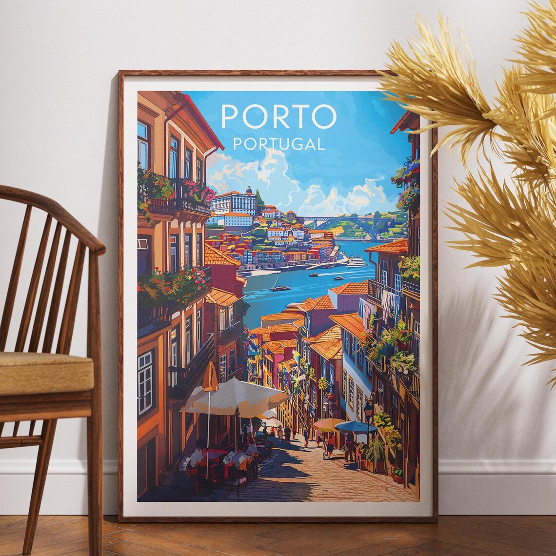 Porto Travel Poster, Portugal Wall Art