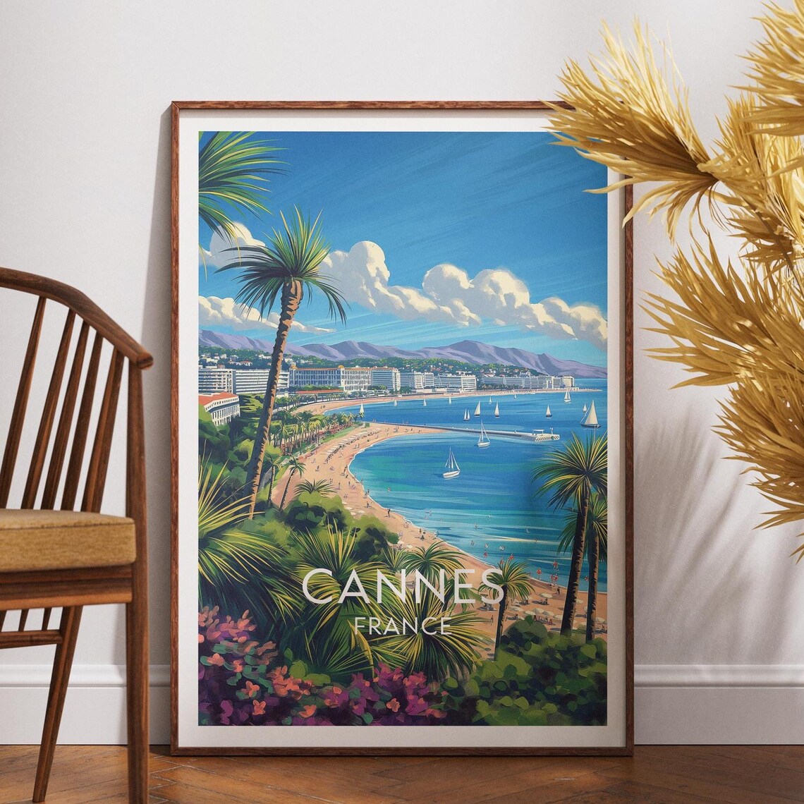 Cannes France Travel Poster, French Riviera