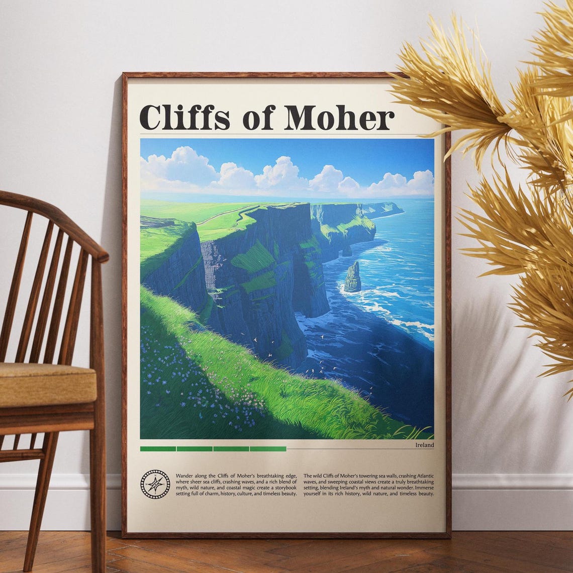 Cliffs of Moher Ireland Coastal Cliffs Atlantic View Travel Poster