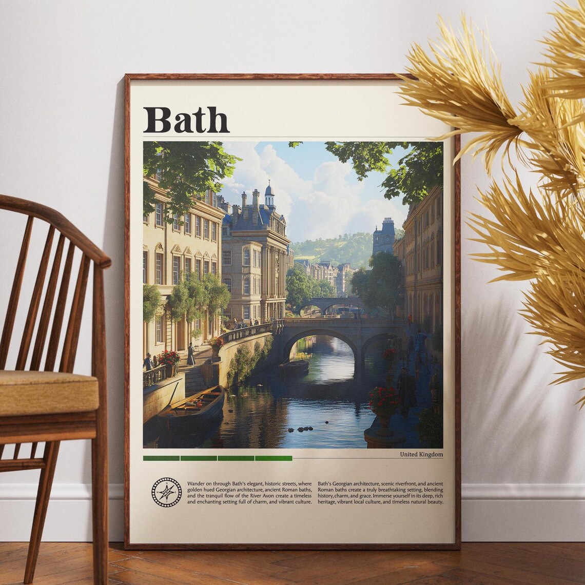 Bath England Historic Bridge River Avon United Kingdom Poster