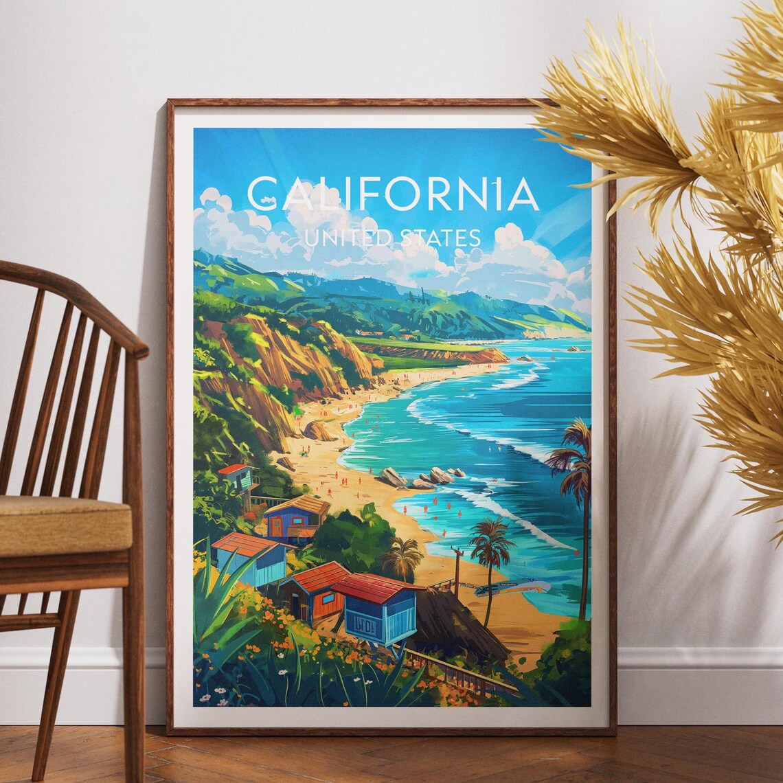 USA America Retro Travel Art Vintage Adventure United States Wall Poster