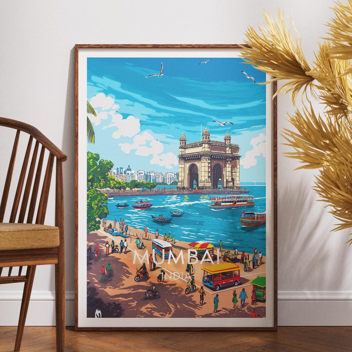 Mumbai Travel Poster, Bombay Gate Art Print