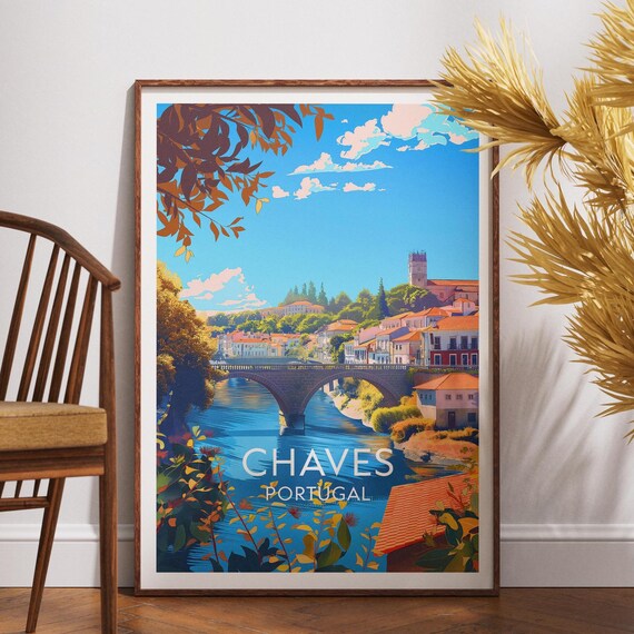 Chaves Travel Poster, Portugal Europe