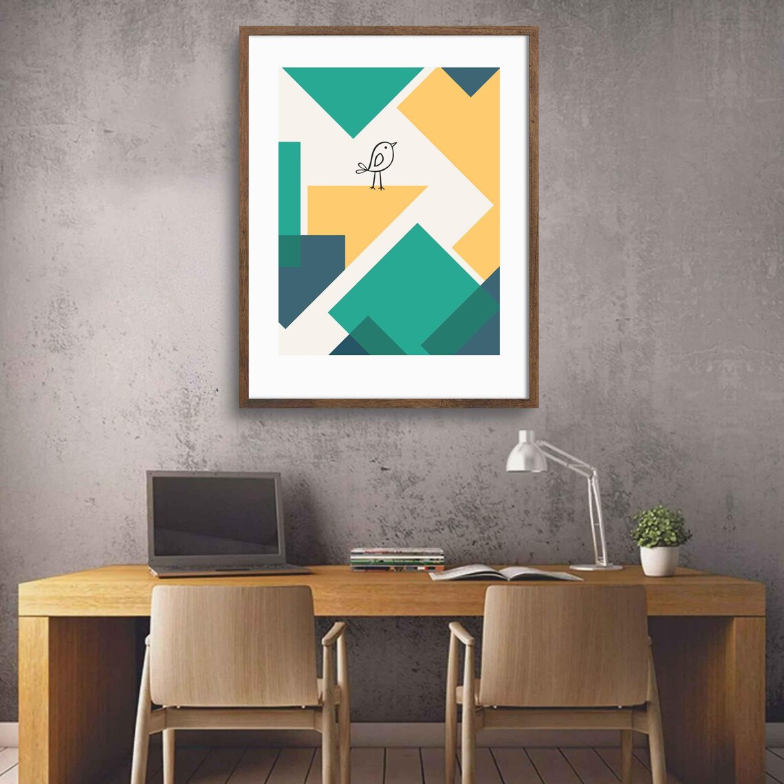 Bird Wall Art, Minimalist Mid-Century Decor - Image 2