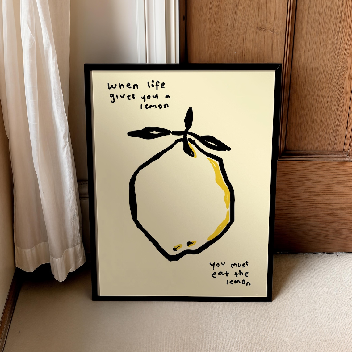 When Life Gives You Lemons Art Print, Minimalist