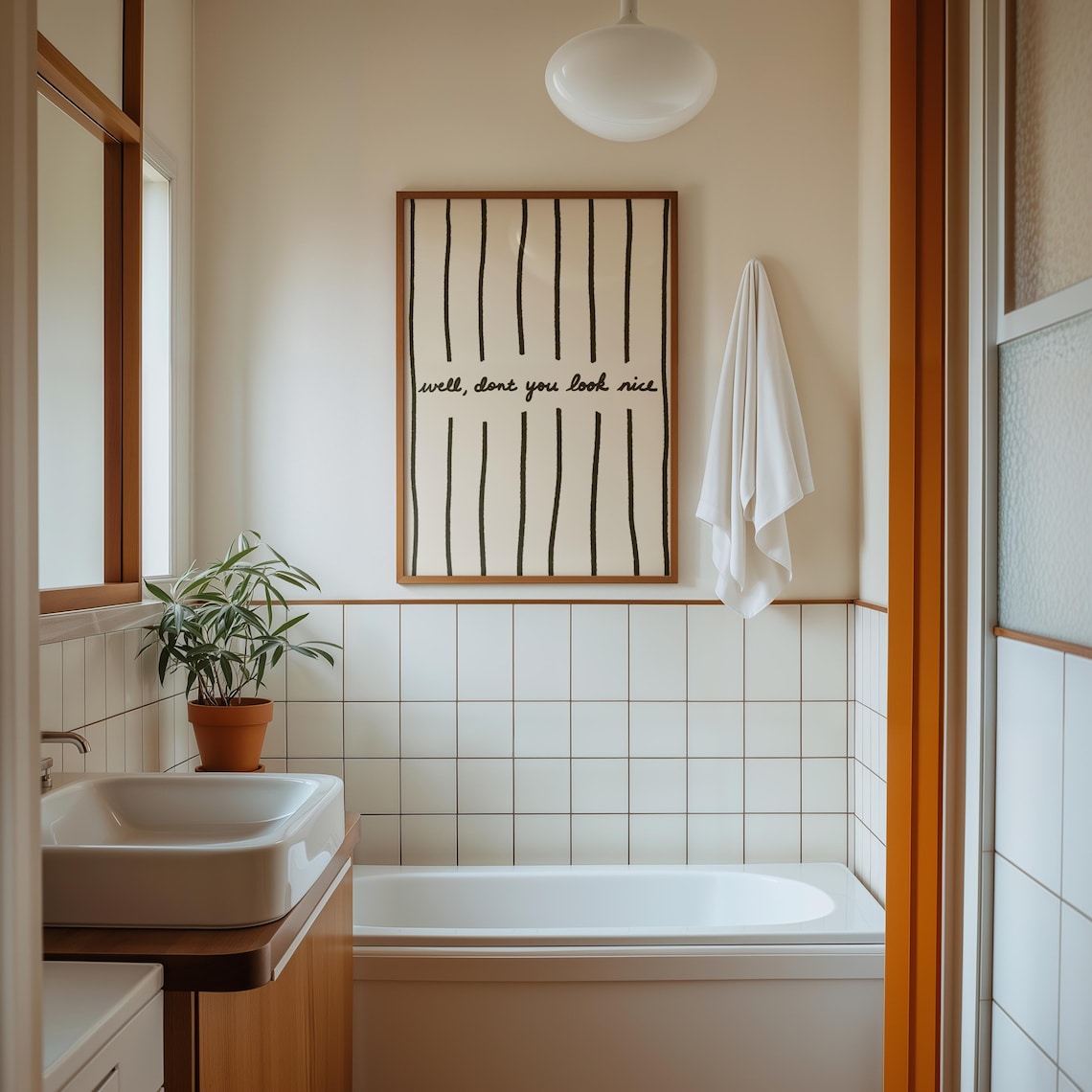 You Look Nice Print, Bathroom Vanity Decor
