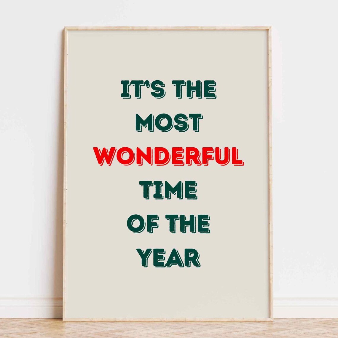 Classic It Is The Most Wonderful Time Of The Year Holiday Poster