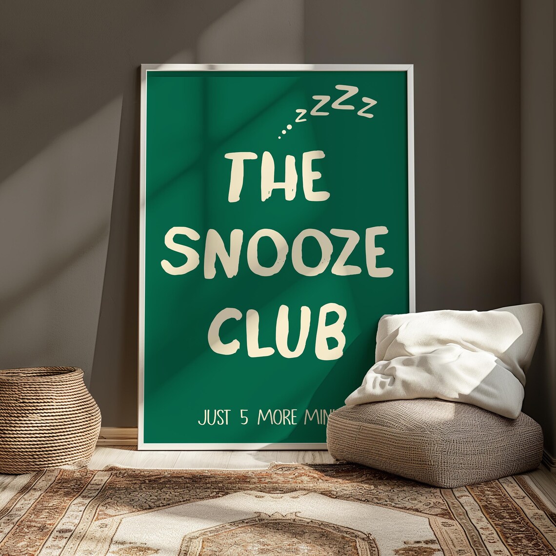 Snooze Club Bedroom Dorm Decor Poster Print - Image 5