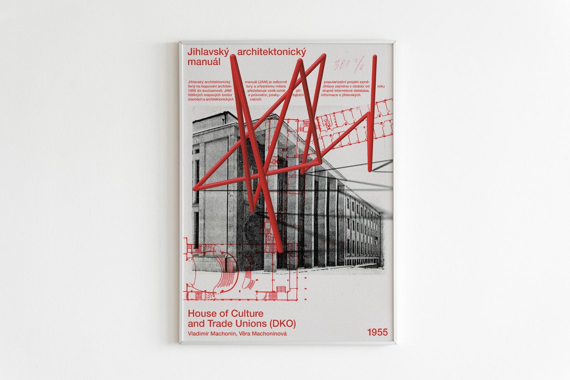 House Of Culture Trade Unions 1955 Brutalist Architecture Poster
