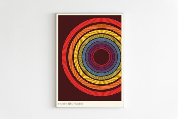 Colour Of Series Rainbow Poster Lgbtq Rainbow Poster Rainbow Print Rainbow Retro Print Rainbow Vintage Poster Lgbtq Rainbow Print