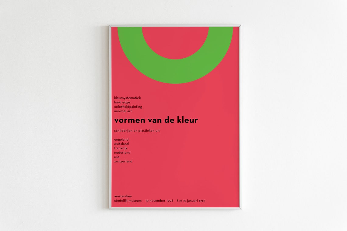 Vormen Van De Kleur Wim Crouwel 1966 Exhibition Graphic Art Poster