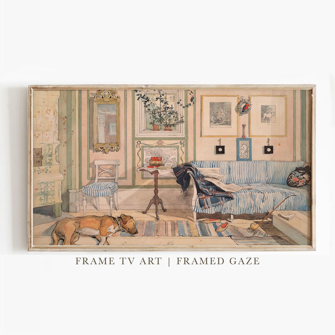 Carl Larsson Vintage Painting Art Print, Frame TV