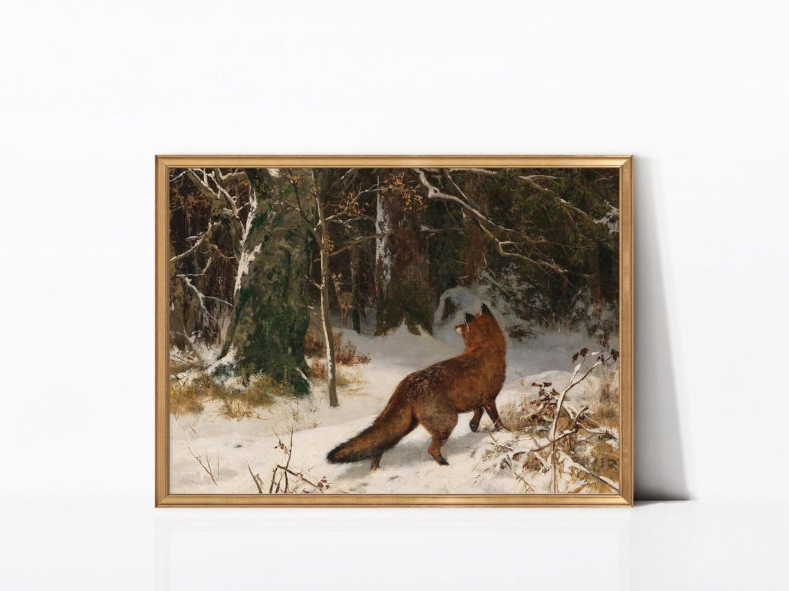 Vintage Fox Print, Kids Wall Art - Image 3