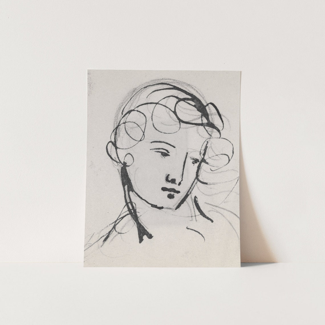 Vintage Portrait Sketch, Portrait Study - Image 4