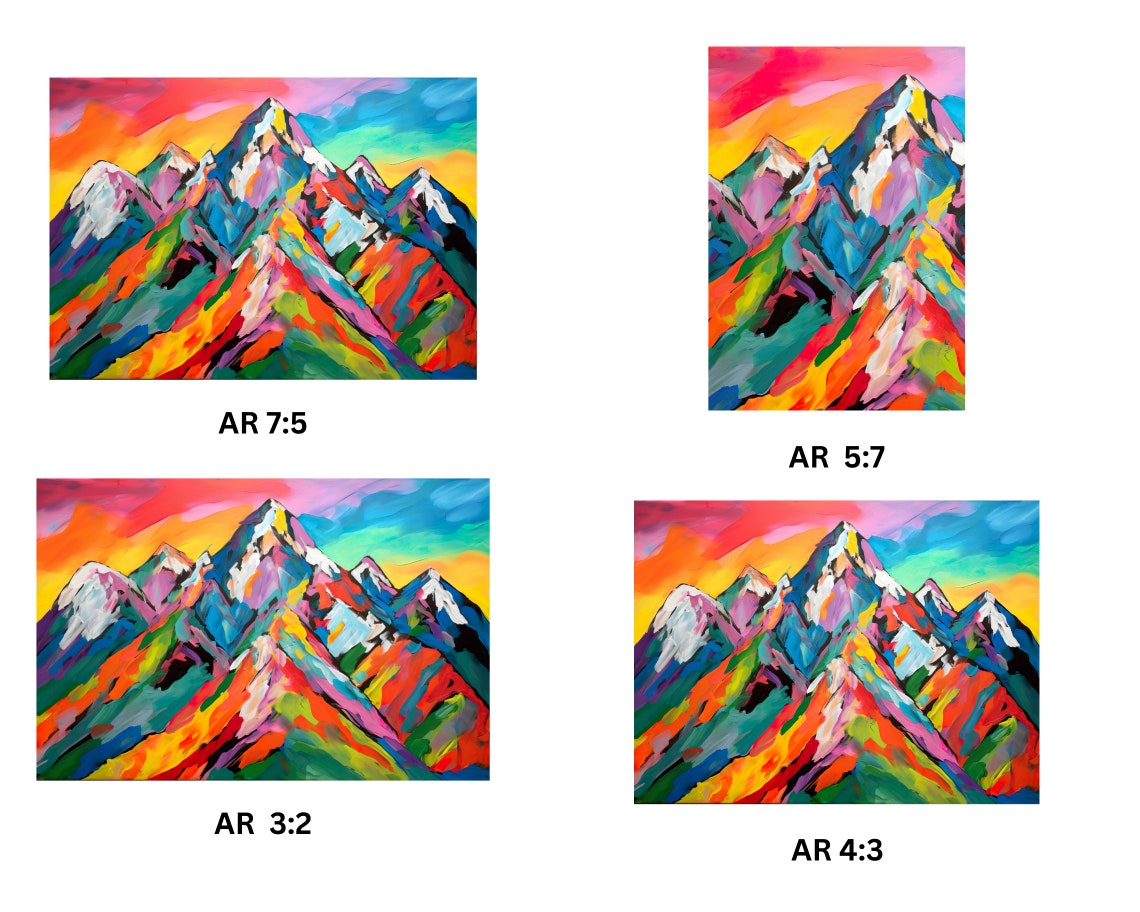 Colorful Mountain Pop Art - Image 3