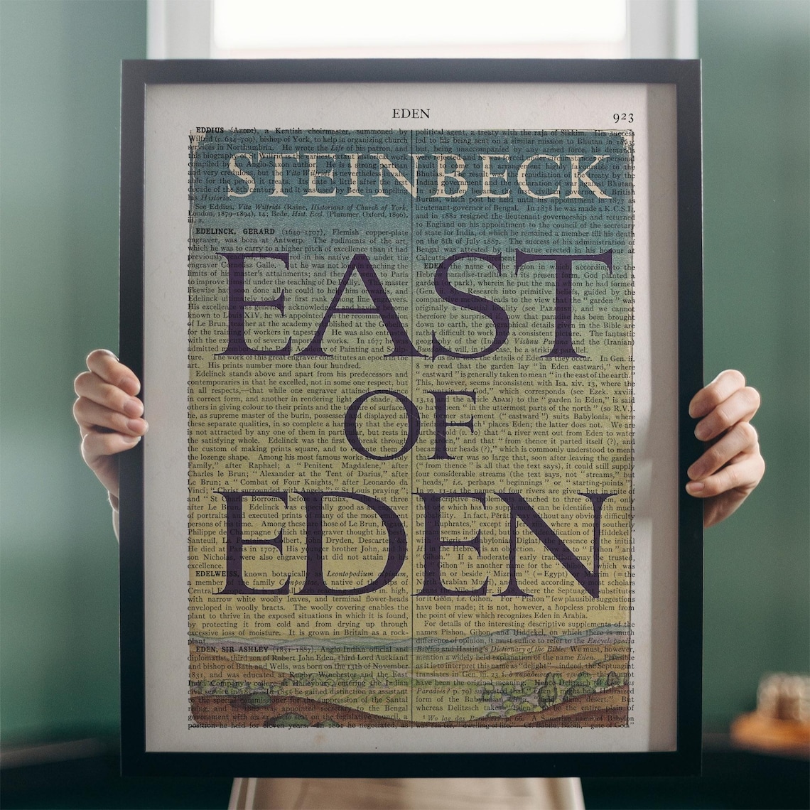 East of Eden John Steinbeck Literary Dictionary Page Book Art Wall Print - Image 4