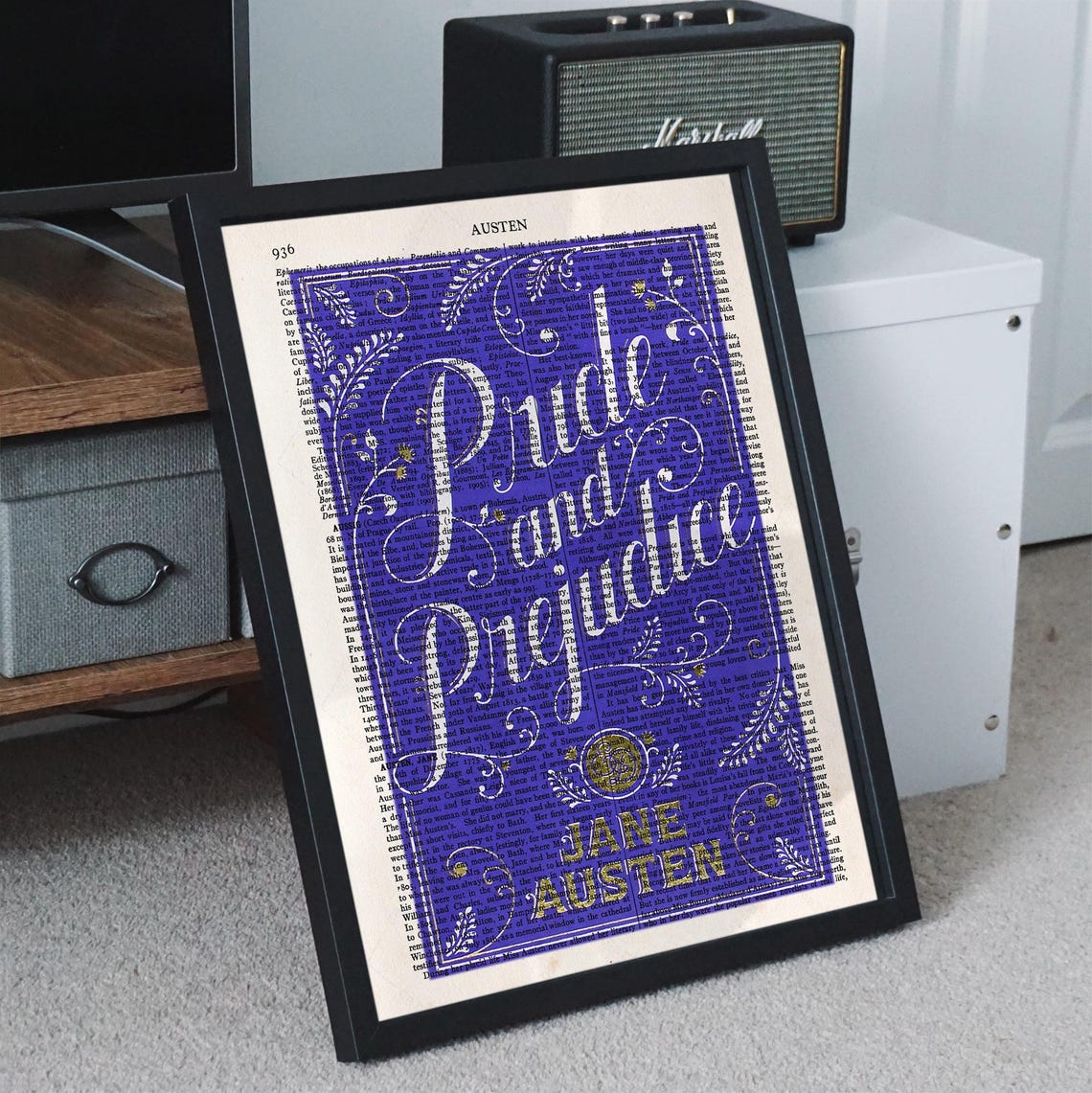 Jane Austen Pride and Prejudice Victorian Dictionary Page Art Poster - Image 4