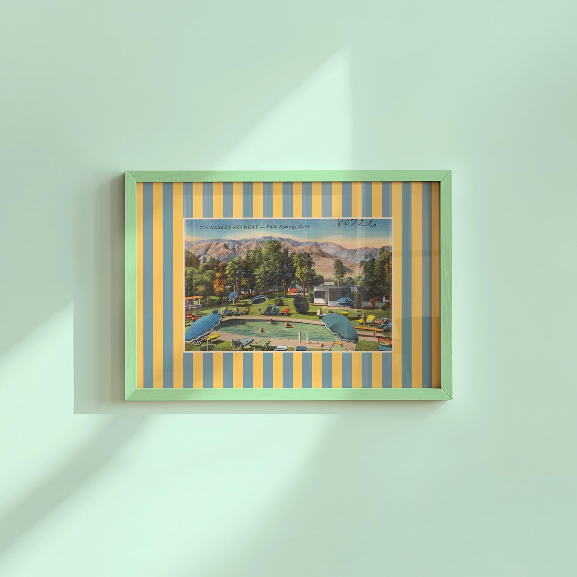 The Desert Retreat Palm Springs Pool Postcard Collage Poster