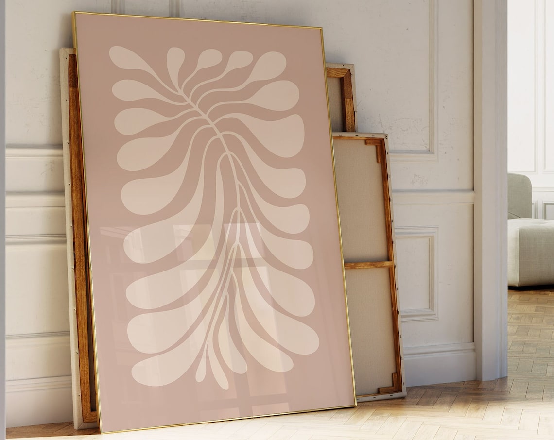 Abstract Botanical Wall Art, Matisse-Inspired Print