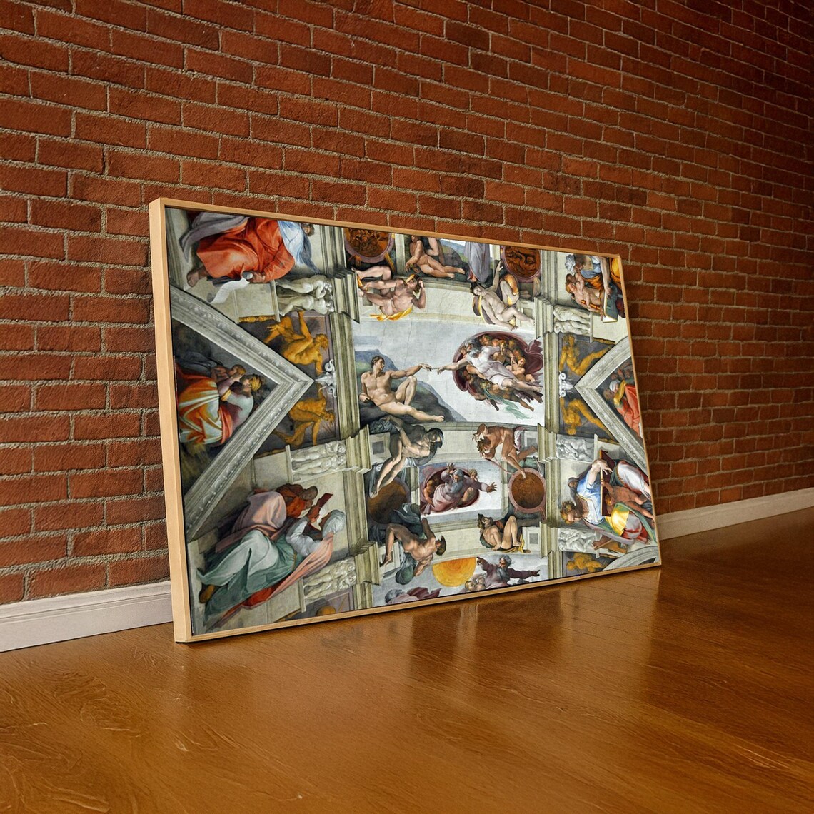 Michelangelo Sistine Chapel Creation Of Adam Fresco Renaissance Wall Art