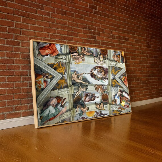 Michelangelo Sistine Chapel Creation Of Adam Fresco Renaissance Wall Art