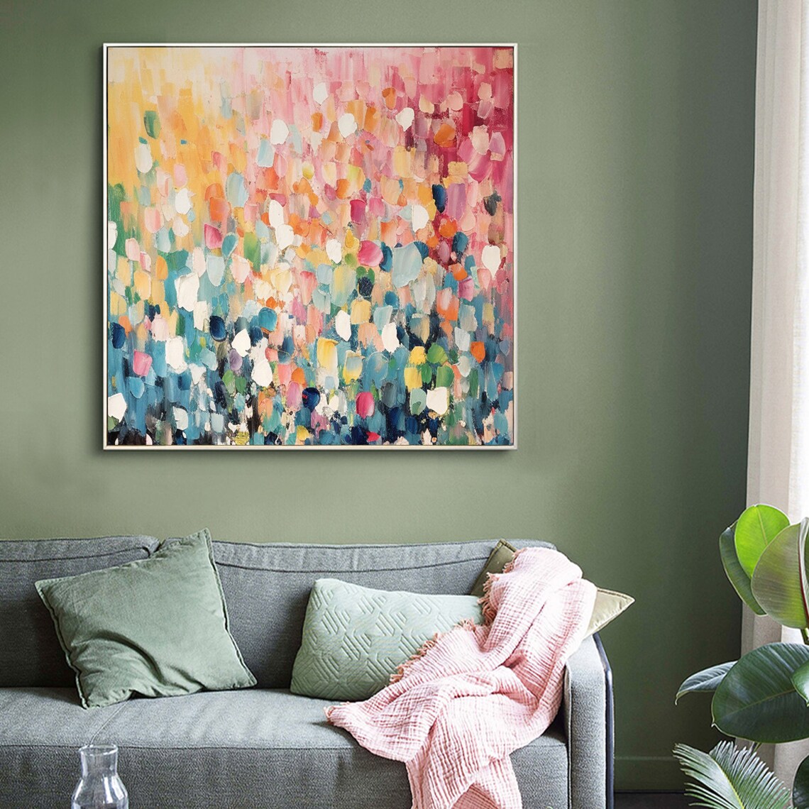 Abstract Colorful Texture, Modern Living Room Art Print - Image 6
